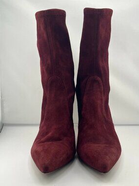 Stuart Weitzman Burgandy Ankle Heels, 7.5 US